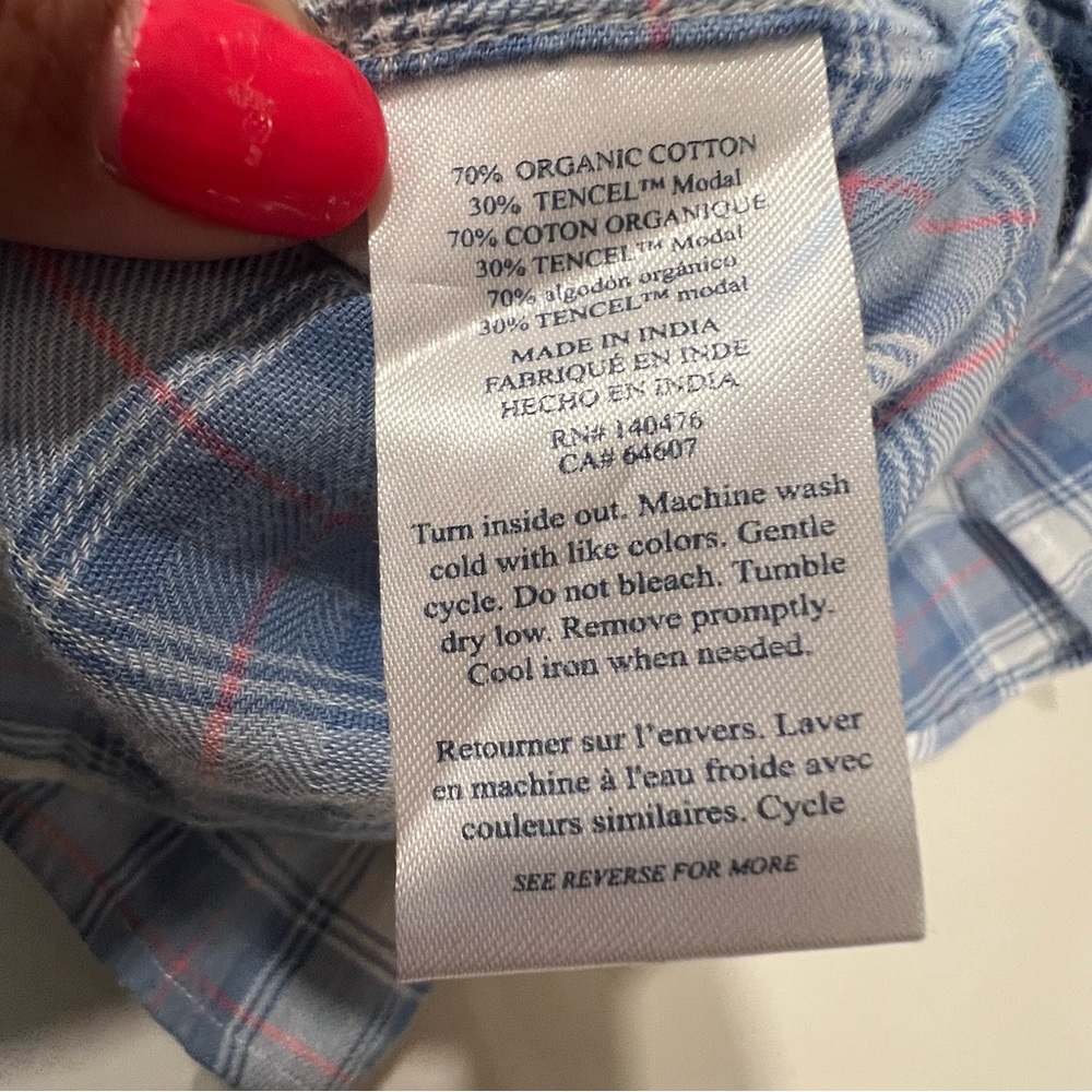 Faherty Men's Blue Harbor Bristol Plaid Shirt tropical cotton shirt size XXL NWT - Picture 7 of 13